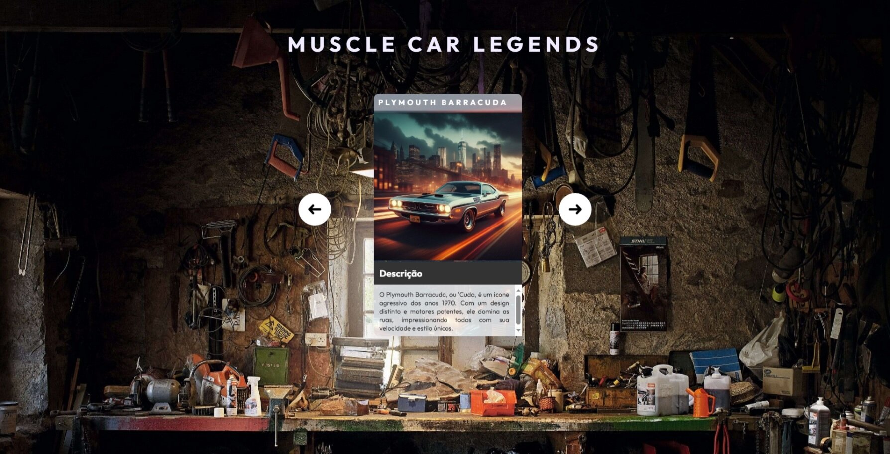 Imagem do projeto Muscle Car Legends